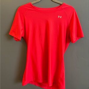 Neon Pink Crew Neck Short Sleeve Fitted T-Shirt